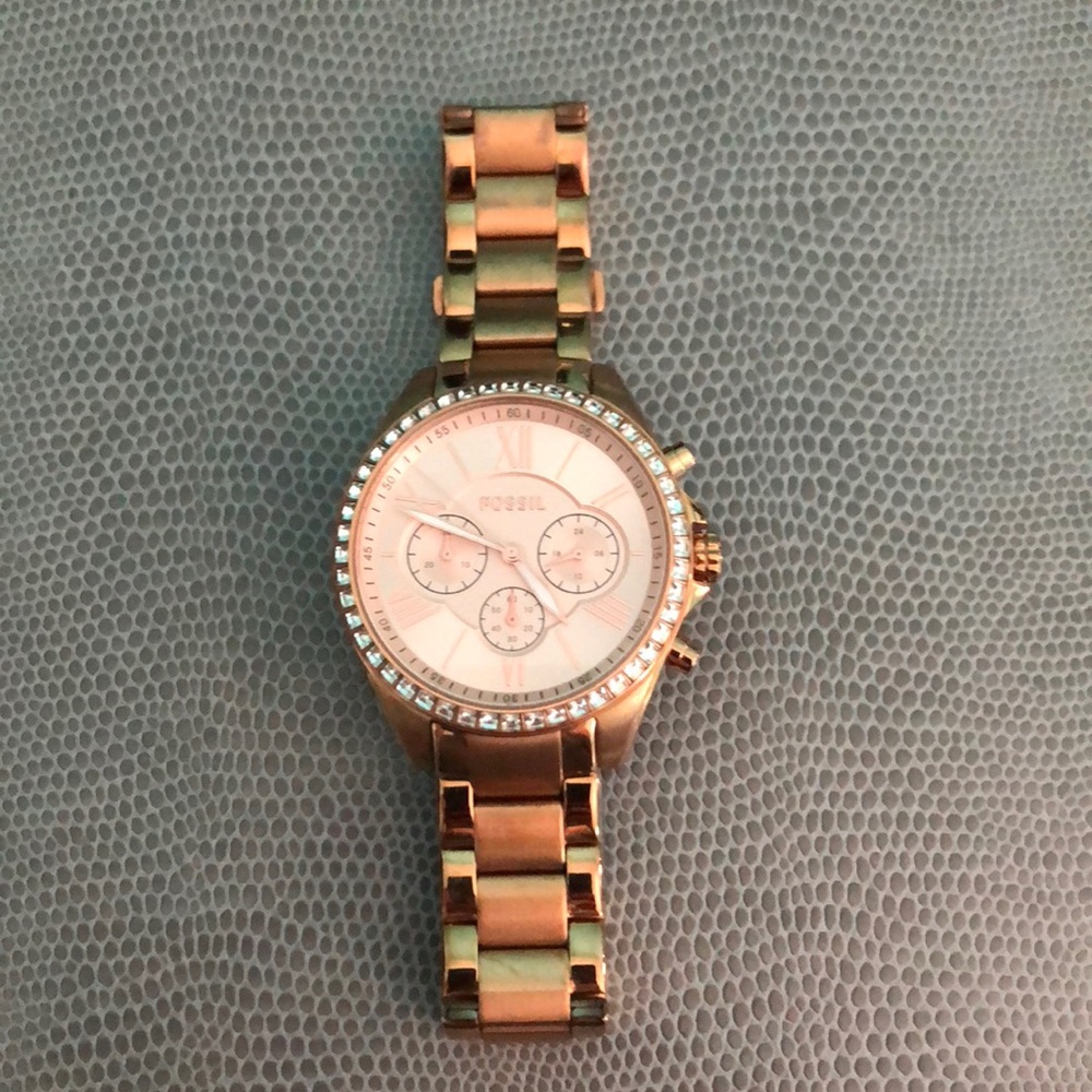 Rose Gold Fossil Watch